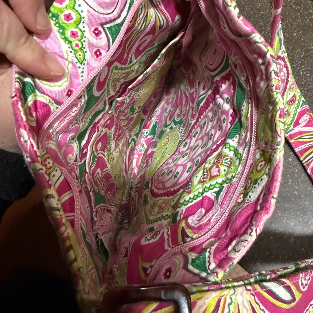 Vera Bradley "Pinwheel Pink" Crossbody - Purse - Small tote - Retired 2008 - Picture 6 of 6